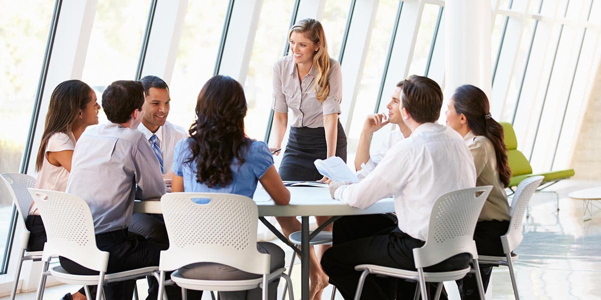 Project management team meeting